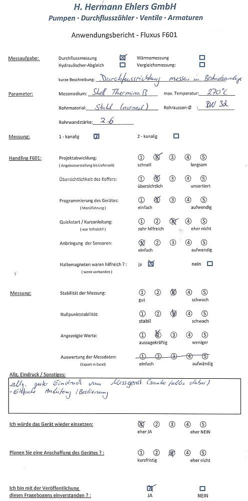 Durchflusszähler Fluxus F601 Aufschnallzähler Kundenerfahrung Durchflusszähler Fluxus F601 Aufschnallzähler Kundenerfahrung
