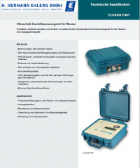 Technische Daten Fluxus F 401 Leckortung Trinkwassernetz